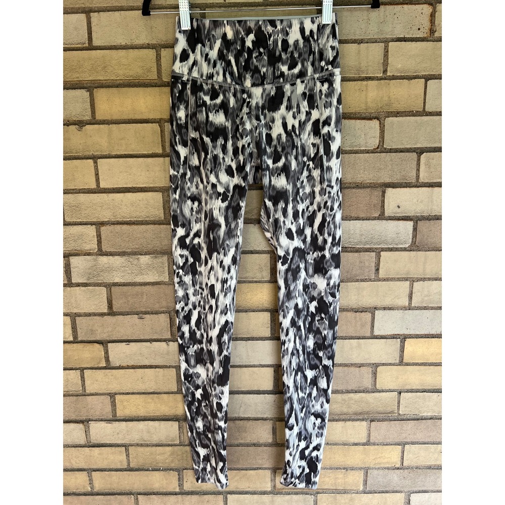 PINK Victoria's Secret Animal Print High Waisted Leggings Black White Small